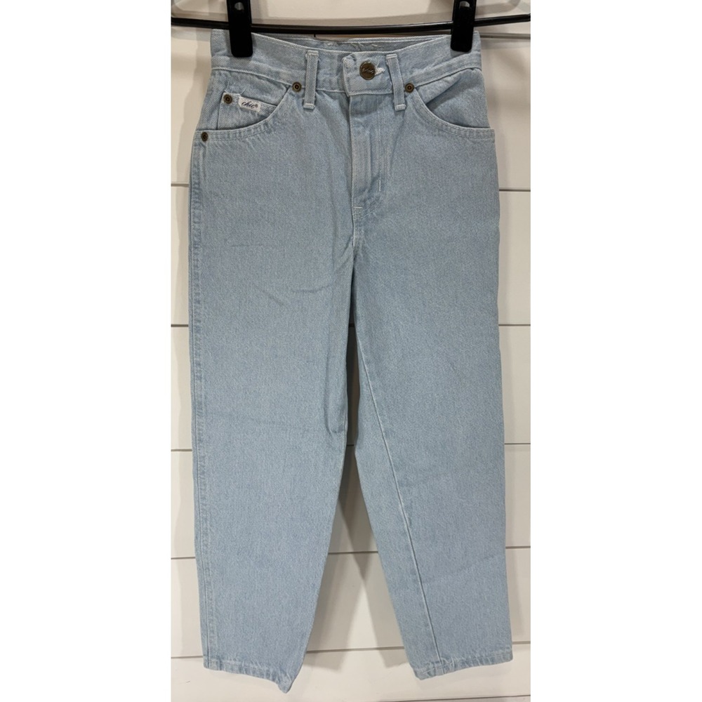 Vintage CHIC Kids Blue Jeans Girls Size 8 Regular Light Wash Made in the USA NWT